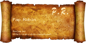 Pap Robin névjegykártya