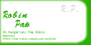 robin pap business card